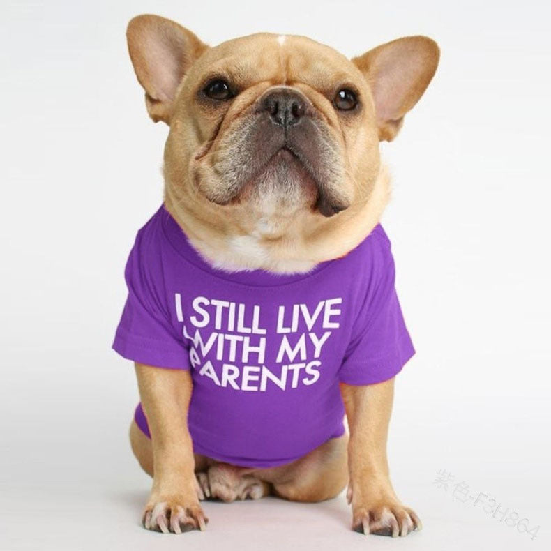 Pet Dog Letter Print T-shirt